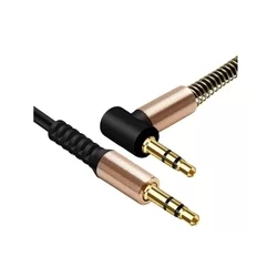 Univerzális kábel 3.5mm jack-jack (90 fokban elfordított csatlakozó véggel) audio AUX kábel 1m-3