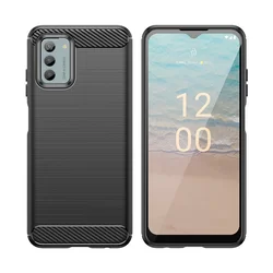Nokia G22 / G42 Telefontok - Carbon Fiber fekete szilikon tok-1