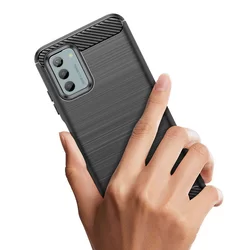 Nokia G22 / G42 Telefontok - Carbon Fiber fekete szilikon tok-4