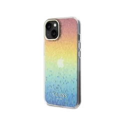 iPhone 15 Telefontok - Guess Faceted Mirror Disco Iridescent hátlap tok-1