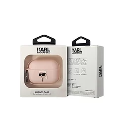 Karl Lagerfeld 3D Karl Head Airpods PRO 2 tartó - pink szilikon tok-3