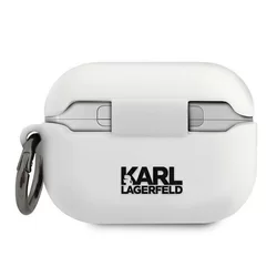 Karl Lagerfeld Choupette AirPods Pro tartó- fehér szilikon tok-1
