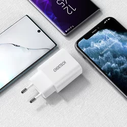 Choetech Q5004 Telefon töltő - Type-C (USB-C) fehér hálózati töltőfej, 20W/3A-4