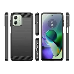 Motorola Moto G54 5G Telefontok - Carbon fekete szilikon hátlap tok-1