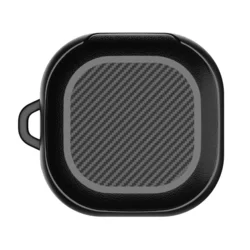 Fekete carbon mintás szilikon tok - Samsung Galaxy Buds Pro / Buds2 / Buds2 Pro / Buds FE / Buds Live tartó-2