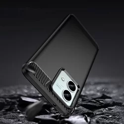 Motorola Moto G84 5G Telefontok - Carbon fekete szilikon hátlap tok-1