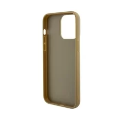 iPhone 15 Pro Telefontok - Guess Metal Script Disco Goud - Arany hátlap tok-5