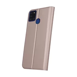 Samsung Galaxy A21s Telefontok - Smart Skin rose gold mágneses flipcover tok-1