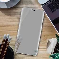 Samsung Galaxy A34 5G Telefontok - ezüst Clear View Tok-3