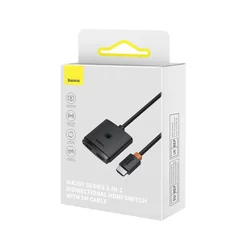 Baseus AirJoy Adapter - HDMI 2in1 porttal fekete adapter, 1m-5