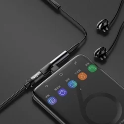 Baseus L41 Adapter - 2in1 Audio jack + Type-C (USB-C) adapter, fekete-3