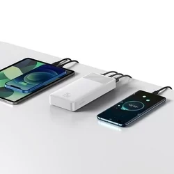 BASEUS Bipow Powerbank - fehér power bank 20000mAh LED kijelzővel-5
