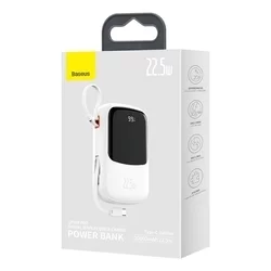 BASEUS QPow Powerbank - fehér/fekete power bank 20000mAh LED kijelzővel, gyorstöltő-6