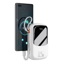 BASEUS QPow Powerbank - fehér/fekete power bank 20000mAh LED kijelzővel, gyorstöltő-4