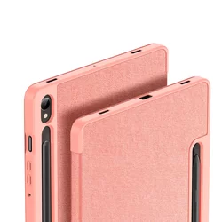 Samsung Galaxy Tab S9 FE 10,9 coll Tablettok (SM-X510, SM-X516) - DUX DUCIS DOMO pink smart case ceruza tartóval-4