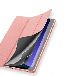 Samsung Galaxy Tab S9 FE 10,9 coll Tablettok (SM-X510, SM-X516) - DUX DUCIS DOMO pink smart case ceruza tartóval-5