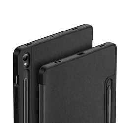 Samsung Galaxy Tab S9 FE 10,9 coll Tablettok (SM-X510, SM-X516) - DUX DUCIS DOMO fekete smart case ceruza tartóval-4