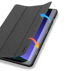 Samsung Galaxy Tab S9 FE 10,9 coll Tablettok (SM-X510, SM-X516) - DUX DUCIS DOMO fekete smart case ceruza tartóval-7