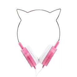 Cat YLFS-22 - pink / csillámos vezetékes fejhallgató (3,5 mm jack) - Headset-1