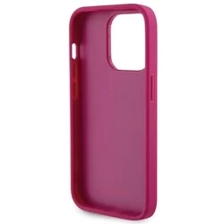 iPhone 15 Pro Max Telefontok - GUESS 4G Strass Metal Logo - Pink hátlap tok-6