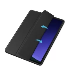 Samsung Galaxy Tab S9 FE 10,9 coll Tablettok (SM-X510, SM-X516) - fekete smart case tablet tok, átlátszó hátlappal, ceruza tartóval-2