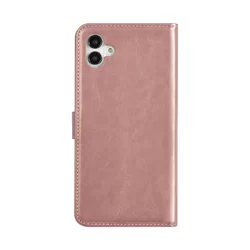 Samsung Galaxy A04e Telefontok - Rose gold ráhajtófüles könyvtok-1