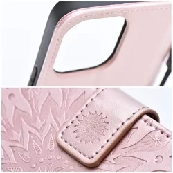 iPhone 11 Telefontok - MEZZO mandala mintás rose gold mágneses szilikon keretes könyvtok-4