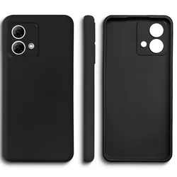 Motorola Moto G84 5G Telefontok - fekete szilikon hátlap tok-2