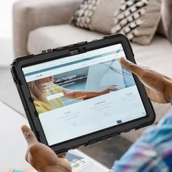 Samsung Galaxy Tab S9 FE 10,9 coll Tablettok (SM-X510, SM-X516) - SOLID360 ütésálló, kitámasztható, fekete tablet tok-6