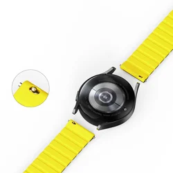 Okosóra szíj - Huawei Watch GT 3 (42 mm) szíj - Dux Ducis - fekete/citromsárga mágneses szíj (szíj szélesség: 20 mm)-1