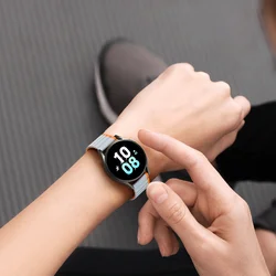 Okosóra szíj - Samsung Galaxy Watch 4 (40 / 42 / 44 / 46 mm) szíj - Dux Ducis - szürke/narancssárga mágneses szíj (szíj szélesség: 20 mm)-4