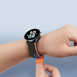Okosóra szíj - Huawei Watch GT / GT2 / GT2 Pro (42 mm) szíj - Dux Ducis - fekete/narancssárga mágneses szíj (szíj szélesség: 20 mm)-3