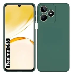 Realme C53 Telefontok - zöld szilikon hátlap tok-1