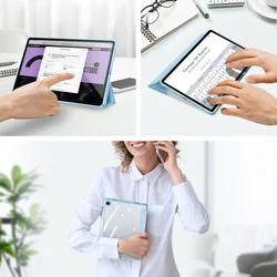 Samsung Galaxy Tab A9+ Plus 11.0 X210 / X216 Tablettok - DUX DUCIS TOBY világoskék ütésálló tok-5
