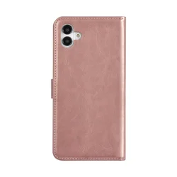 Samsung Galaxy A04 Telefontok - rose gold ráhajtófüles könyvtok-1