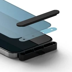 iPhone 15 Pro Max üvegfólia - Ringke - betekintésvédő üvegfólia fekete kerettel (1db)-1