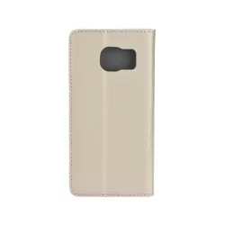 LG Q7 Telefontok - arany mágneses szilikon keretes könyvtok-2