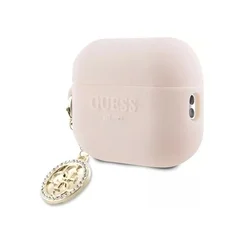 Guess 3D Airpods Pro 2 tartó- pink szilikon tok, 4G medállal-2