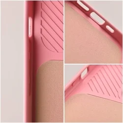 Xiaomi Redmi 13C Telefontok - Slider csúsztatható kameravédős pink szilikon hátlap tok-2