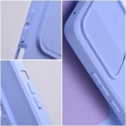 Xiaomi Redmi 13C Telefontok - Slider csúsztatható kameravédős kékeslila szilikon hátlap tok-2