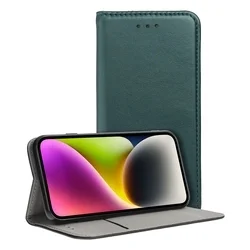 Xiaomi Redmi 13C Telefontok - Smart Magnetic zöld szilikon keretes mágneses könyvtok-4