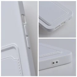 Xiaomi Redmi 13C Telefontok - Forcell Card - fehér kártyatartós szilikon hátlap tok-2
