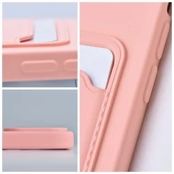 Xiaomi Redmi 13C Telefontok - Forcell Card - pink kártyatartós szilikon hátlap tok-2