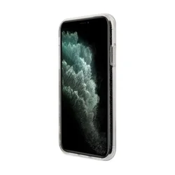 iPhone 11 Telefontok - Karl Lagerfeld - Karl & Choupette - hátlap tok, átlátszó csillámos-3