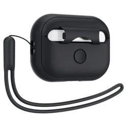 Spigen silicone Fit Strap AirPods Pro 1 tartó- Apple AirPods Pro 1 tok fekete-1