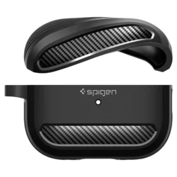 Spigen Rugged Armor AirPods Pro 2 tartó - Apple AirPods Pro 2 tok fekete matt-4