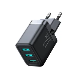 Joyroom TCN02 Hálózati töltő - 3xUSB porttal, hálózati töltő, fekete, 3,4A-3