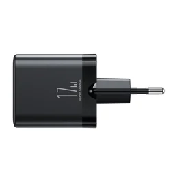 Joyroom TCN02 Hálózati töltő - 3xUSB porttal, hálózati töltő, fekete, 3,4A-4