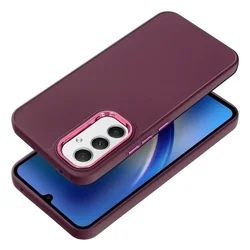 Samsung Galaxy A54 5G Telefontok - Frame - sötét lila műanyag hátlap tok, szilikon kerettel-2