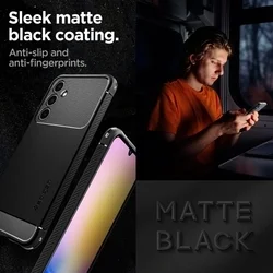 Samsung Galaxy A25 5G Telefontok - SPIGEN Rugged Armor - matt fekete hátlap tok-5
